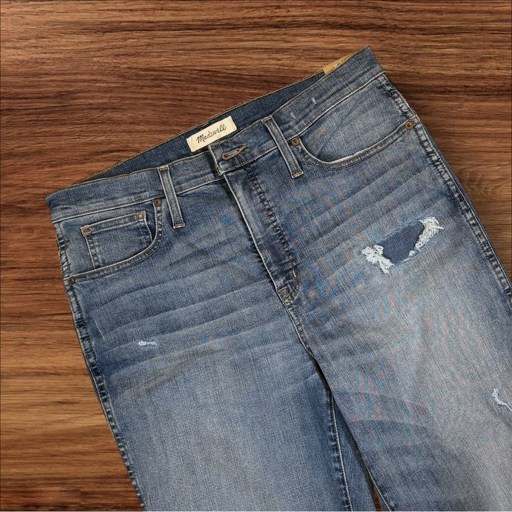 NWT Madewell Jeans Women’s Slim Straight Crop Tall Sz W31 Light Wash